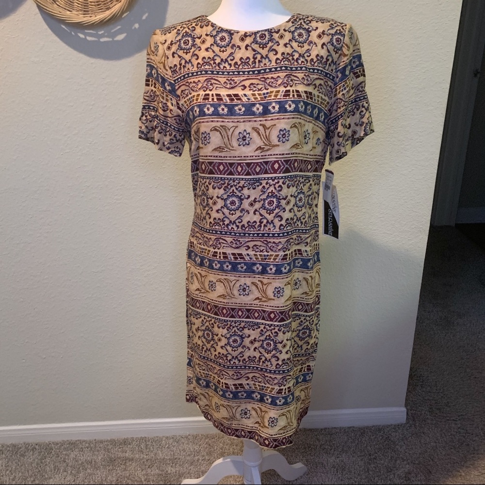Vintage shift patterned dress
